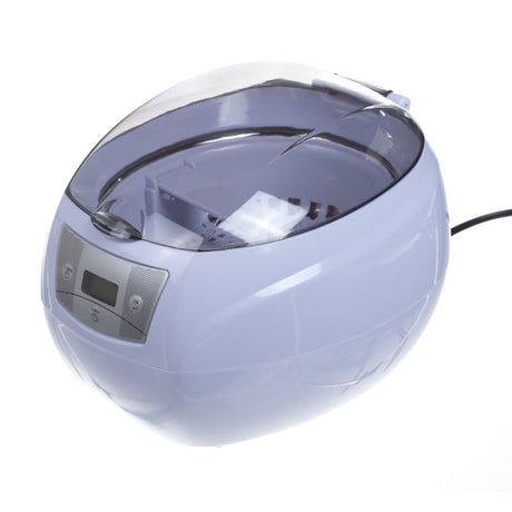 Ultrasonic cleaner 750 ml by Beauty System, digital device with stainless steel tank and control panel for cleaning small items.