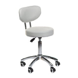Gray cosmetic stool BT-229 by Beauty System with padded seat and adjustable height for professional beauty salons.