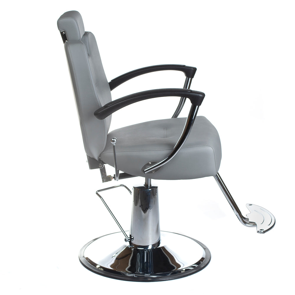 Fotel barberski HEKTOR BH-3208 Jasno Szary - BVShop