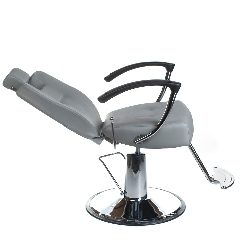 Fotel barberski HEKTOR BH-3208 Jasno Szary - BVShop