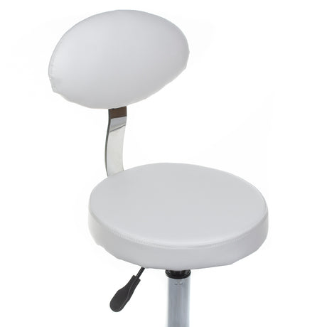 Taboret kosmetyczny z oparciem BH-7289 White - BVShop