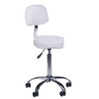 Taboret kosmetyczny z oparciem BH-7268 White - BVShop