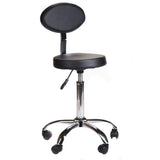 Taboret kosmetyczny z oparciem BH-7289 Czarny - BVShop