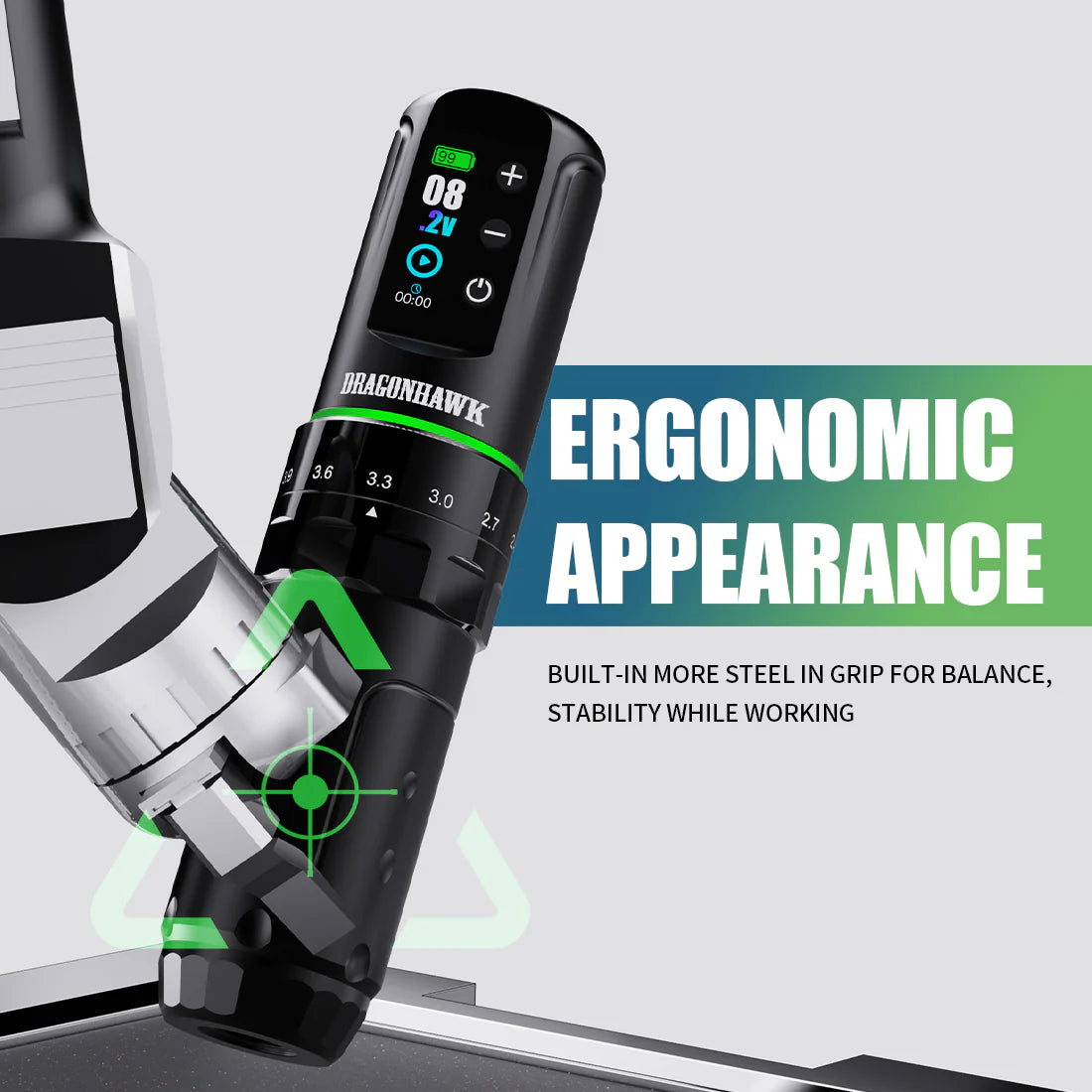 Mast Dragonhawk L3 Wireless Tattoo Machine 7 Stroke Lengths - BVShop