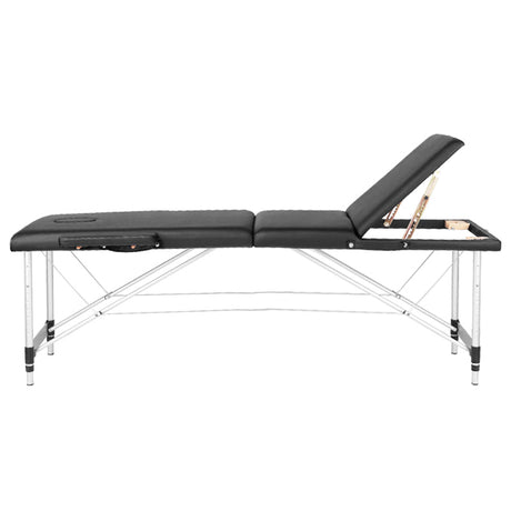 3-section black comfort massage table made of aluminum - BVShop