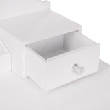 Toaletka biała MONICA lustro LED + taboret - BVShop