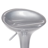 Silver bar stool BX-1002 by Beauty System featuring a sleek modern design with a padded seat and metal frame.