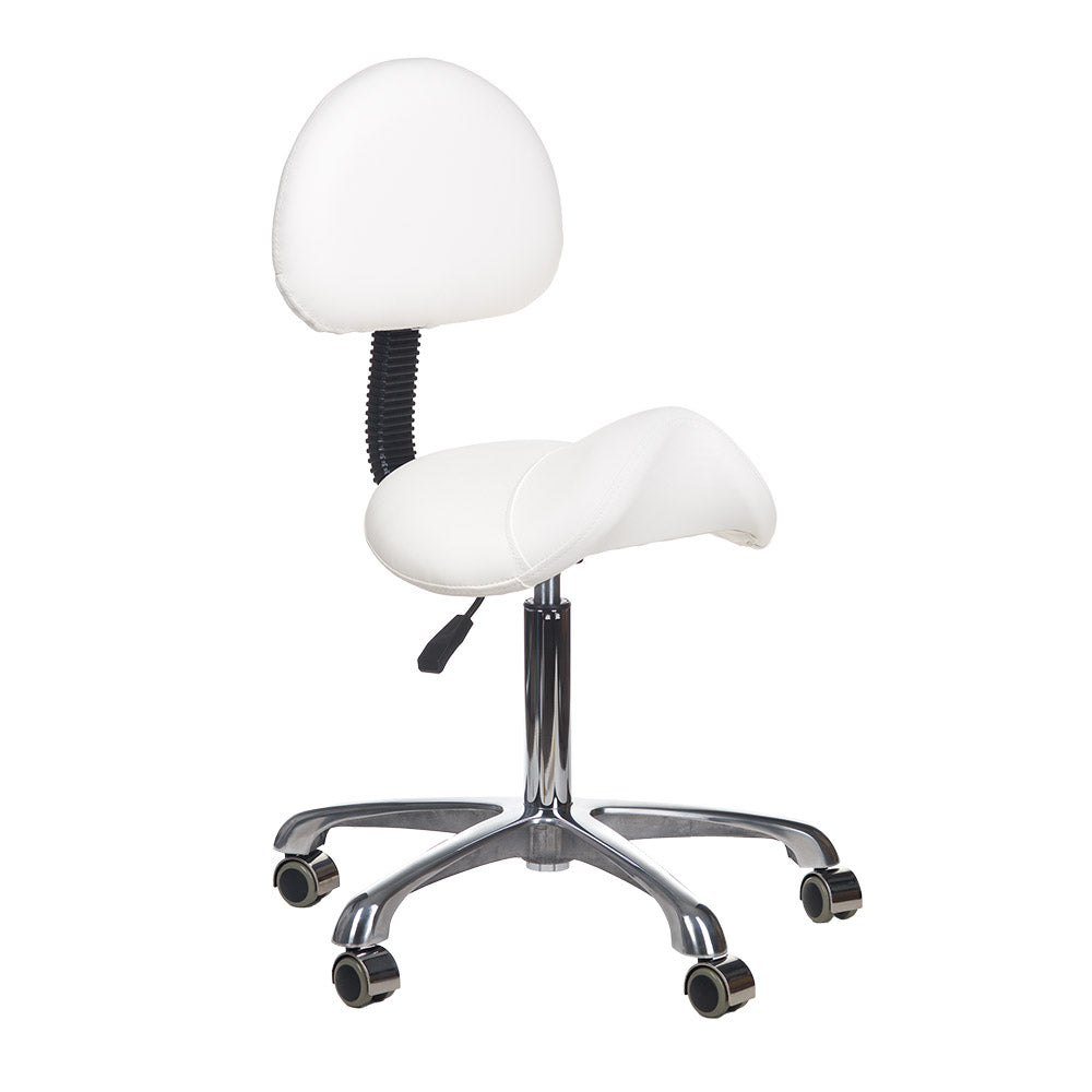 Taboret kosmetyczny BY-8373 biały - BVShop