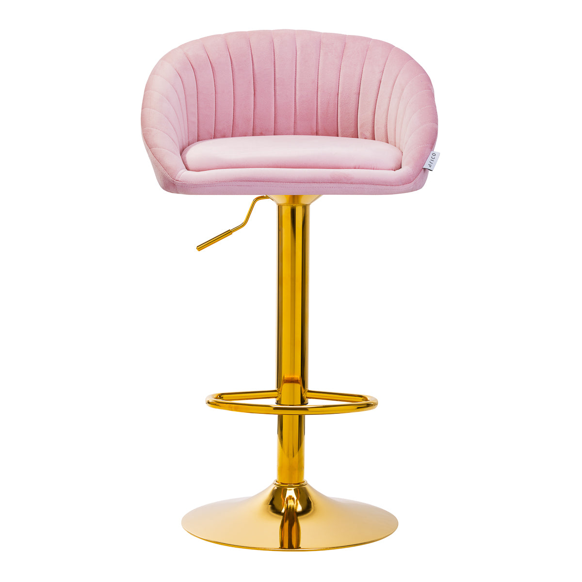 4Rico Bar Hocker QS-B16G pink velvet - BVShop