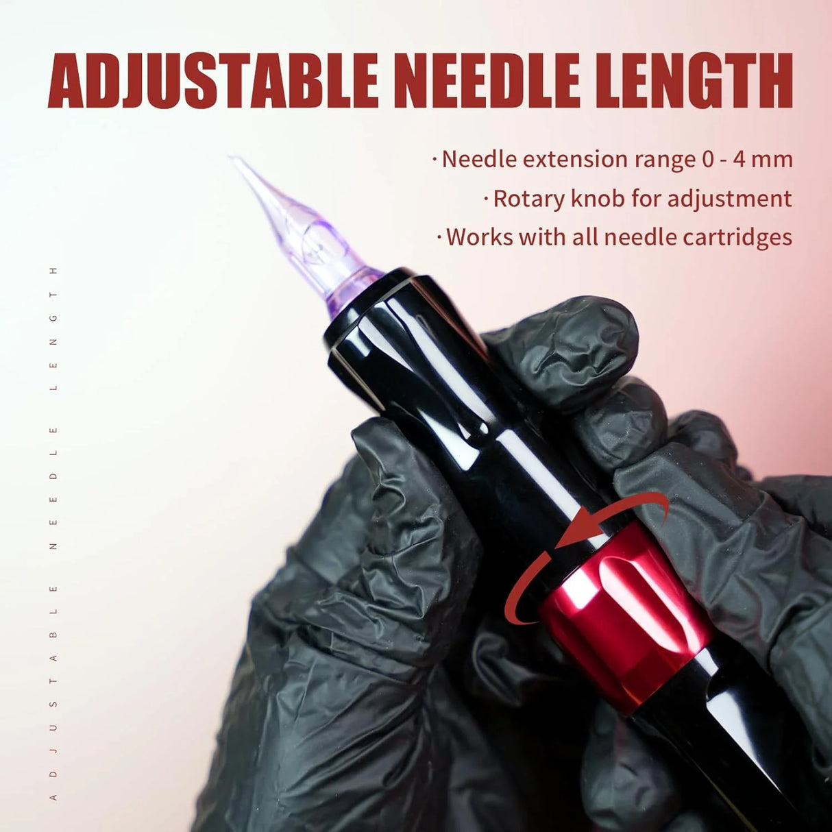 Mast Tattoo Tour 2 Pro Wireless Tattoo Machine Pen 3.5mm Stroke Pink - BVShop