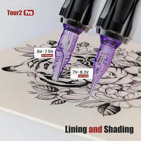 Mast Tattoo Tour 2 Pro Wireless Tattoo Machine Pen 3.5mm Stroke Pink - BVShop