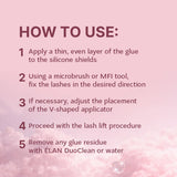 Flexible lash lamination glue for professional eyelash lifting