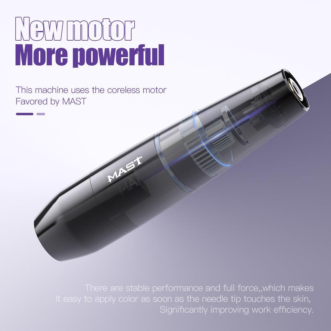 Mast P15 Tattoo And PMU Machine Pen Black/Red - BVShop