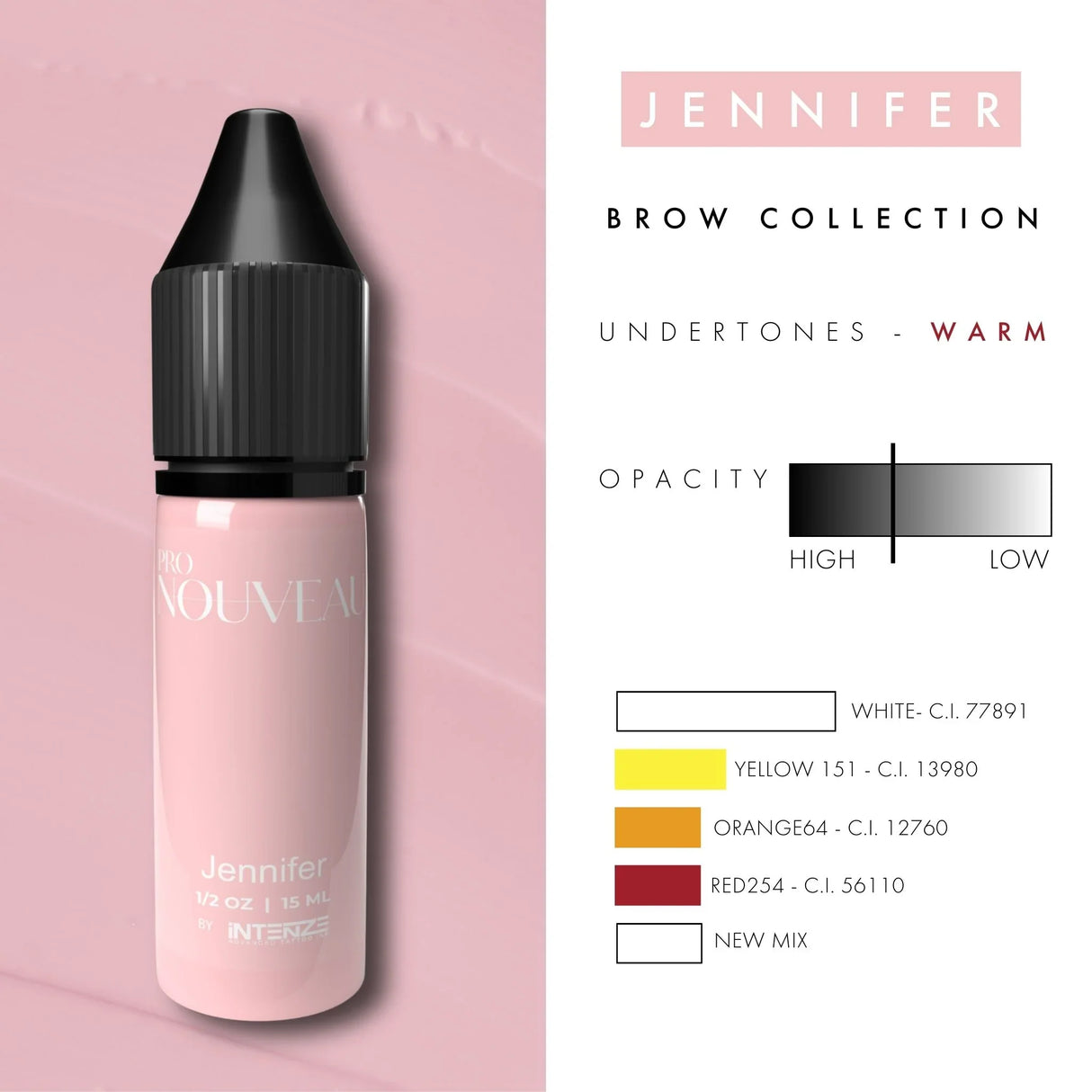 Pro Nouveau Pigmenti per Labbra Blush di Intenze Jennifer 15ml