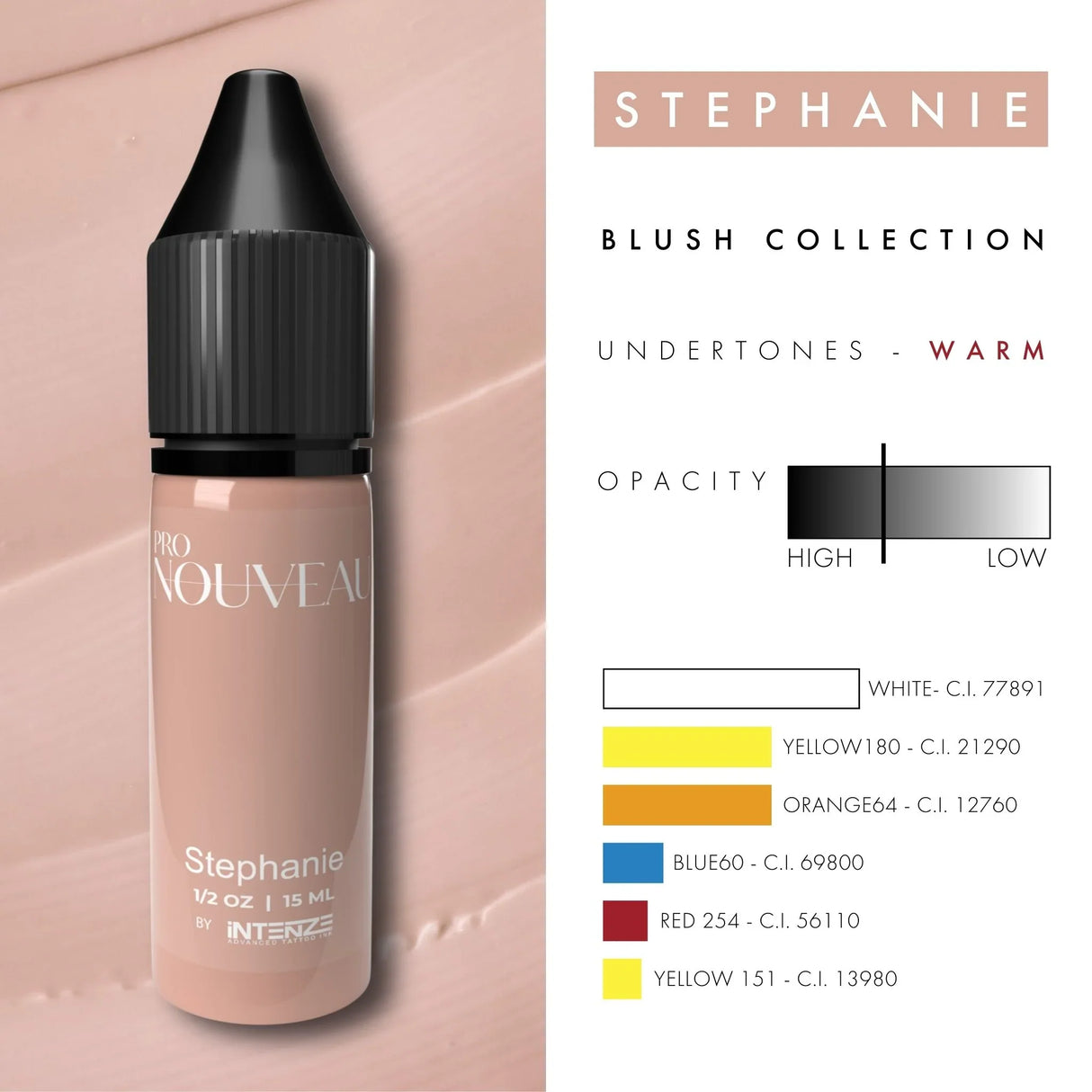 Pro Nouveau Pigmenti per Labbra Blush di Intenze Stephanie 15ml