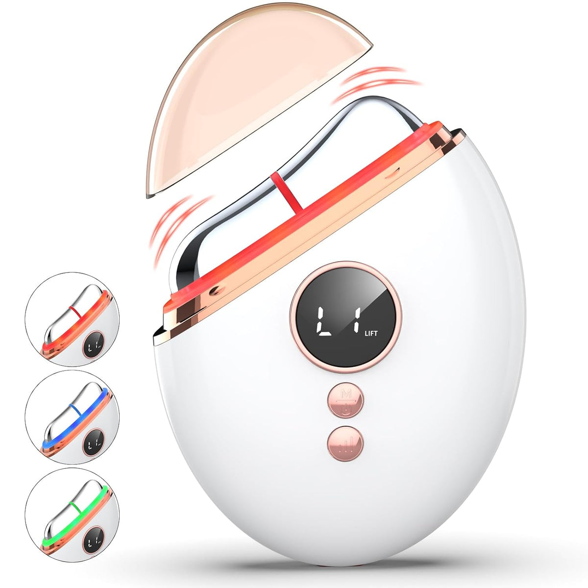 Profey EMS Gua Sha Face Massager rechargeable white skincare device
