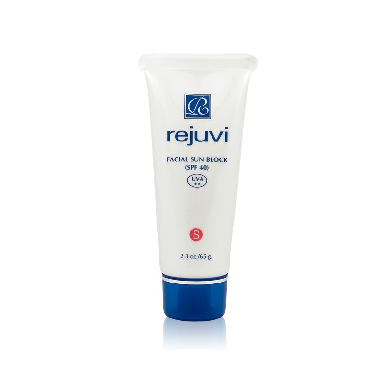 Rejuvi S Facial Sunblock SPF40 Tinted 65g tube for daily facial sun protection