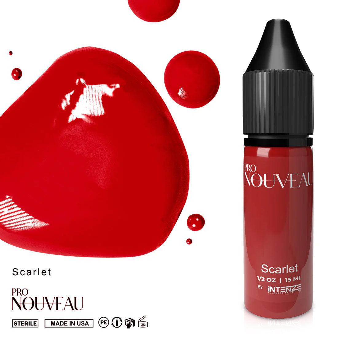 Pigmenti per Labbra Pro Nouveau di Intenze Scarlet 15ml