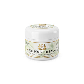 Skin Monarch Ink Booster Balm 30ml, vasetto bianco chiuso con etichetta frontale