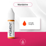 The Pigment Mandarine orange corrector pigment details for PMU work