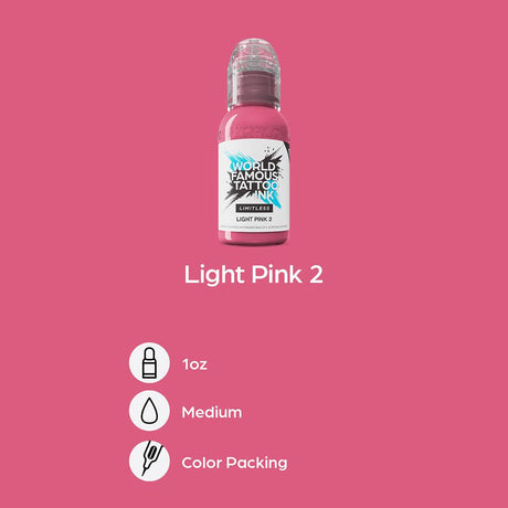 Inchiostro per tatuaggi Light Pink 2 (30 ml) di fama mondiale Limitless