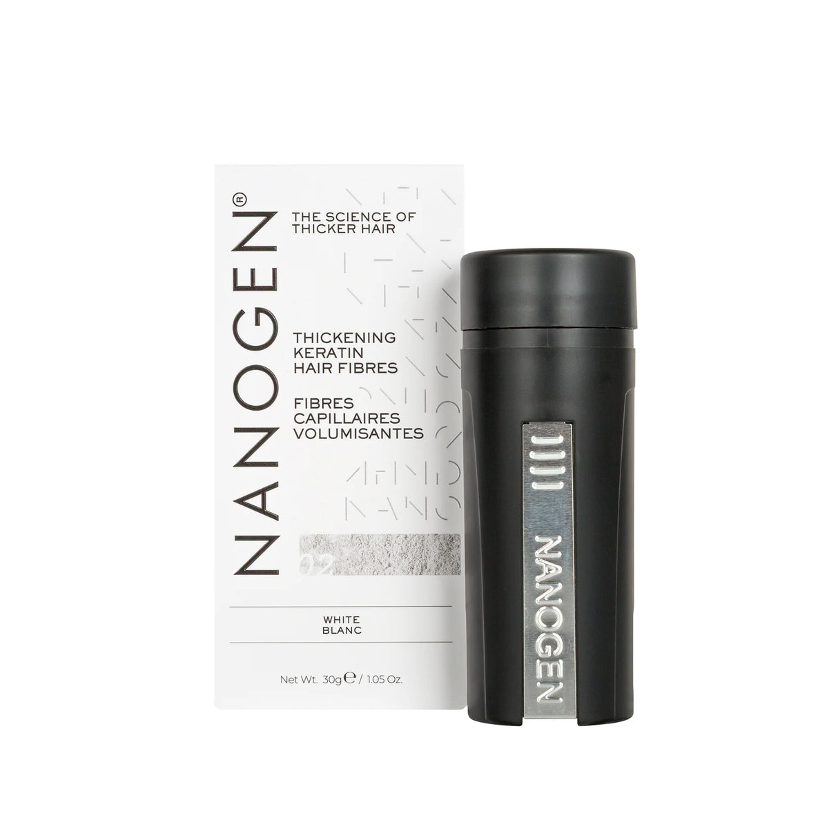 Fibre addensanti per capelli Nanogen bianche