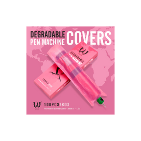 Bio Degradable Machine Pen Cover Pink 100pcs - BVShop