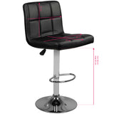 Bar stool m06 quilted adjustable black - BVShop