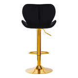 BAR STOOL QS-B15 VELVET BLACK - BVShop