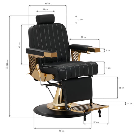 Barber chair Marcus Gold - BVShop