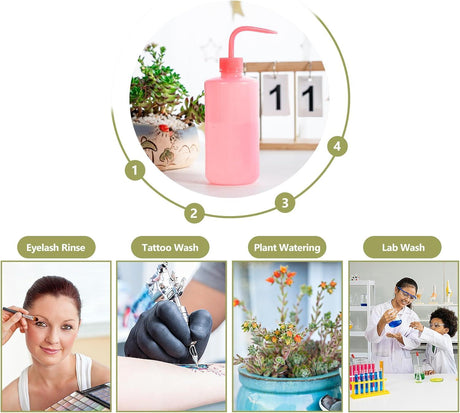 Pink Plastic Wash Bottle 250/500ml - BVShop