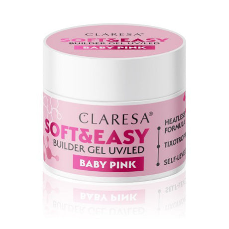 Claresa builder gel Soft & Easy gel baby pink 12g - BVShop