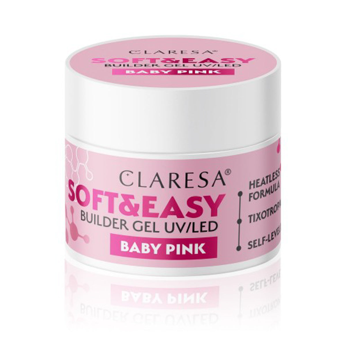 Claresa builder gel Soft & Easy gel baby pink 90g - BVShop