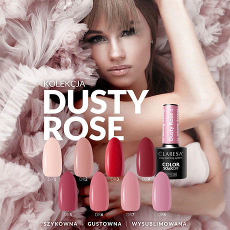 CLARESA Hybrid nail polish DUSTY ROSE 2 -5g - BVShop