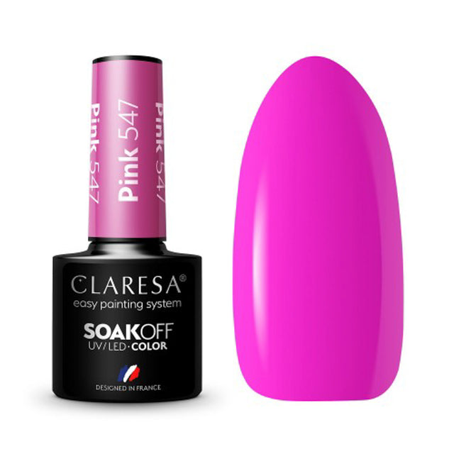 CLARESA Hybrid nail polish PINK 547 -5g - BVShop