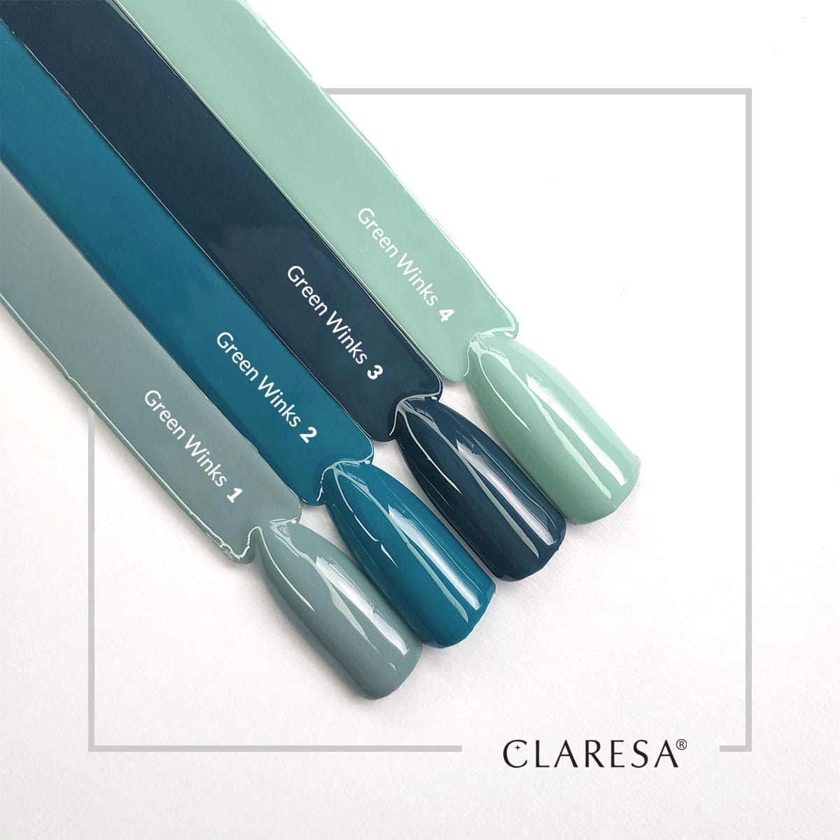 CLARESA hybrid polish GREEN WINKS 1 -5g - BVShop