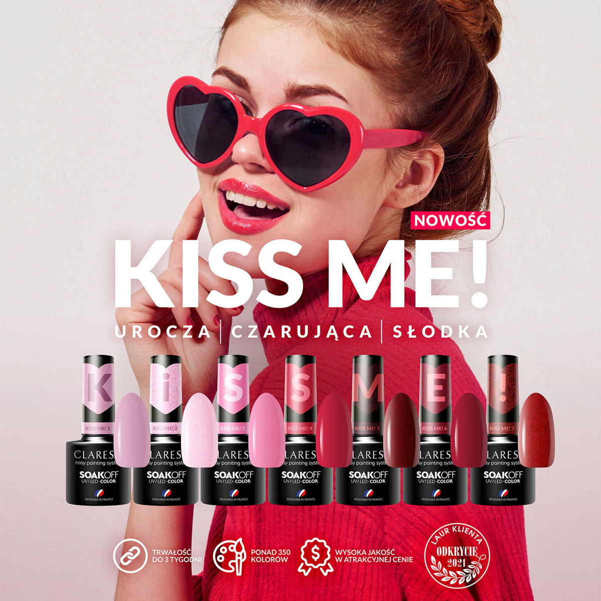 CLARESA hybrid polish Kiss Me! 2 -5g - BVShop