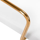 Cosmetic chair QS-OF211G gold white - BVShop