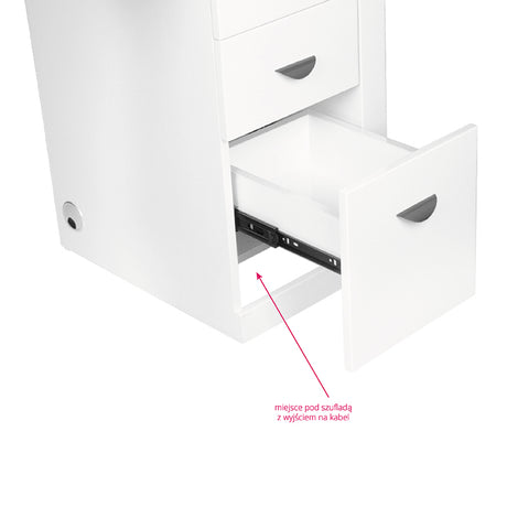Cosmetic desk 310 white right - BVShop