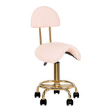 Cosmetic stool 6001-G gold – pink second category - BVShop
