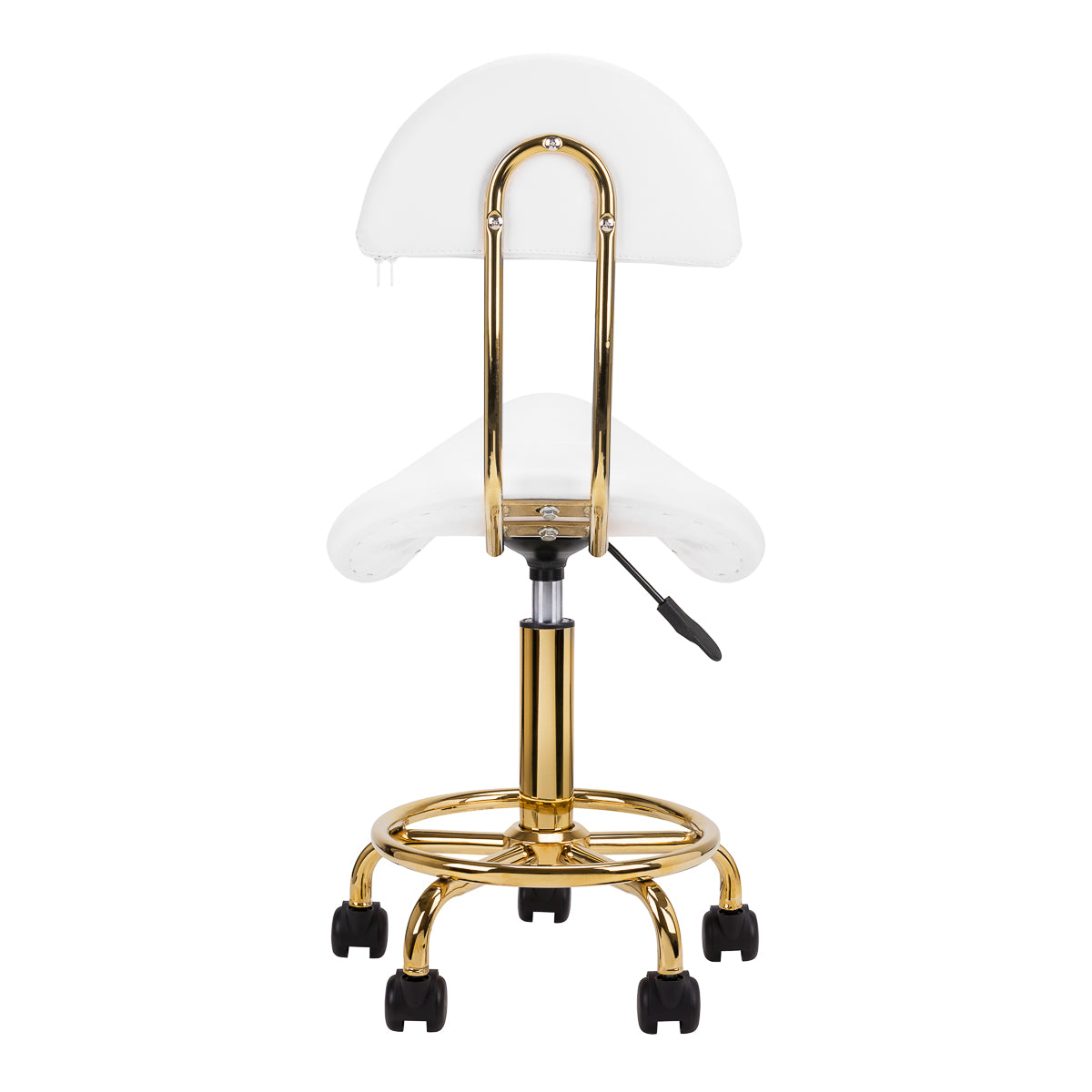 Cosmetic stool 6001-G gold white second category - BVShop