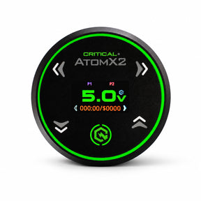 Critical Tattoo Atom X2 Alimentatore Nero — vista frontale