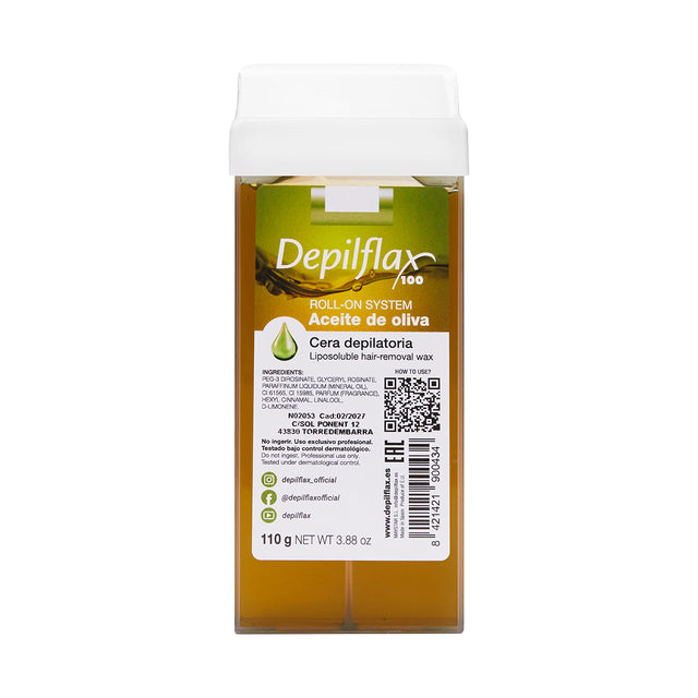 Depilflax 100 depilatory wax roll olive 110g - BVShop