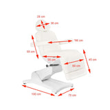 Electric cosmetic chair azzurro 869a rotary 4 engine white - BVShop