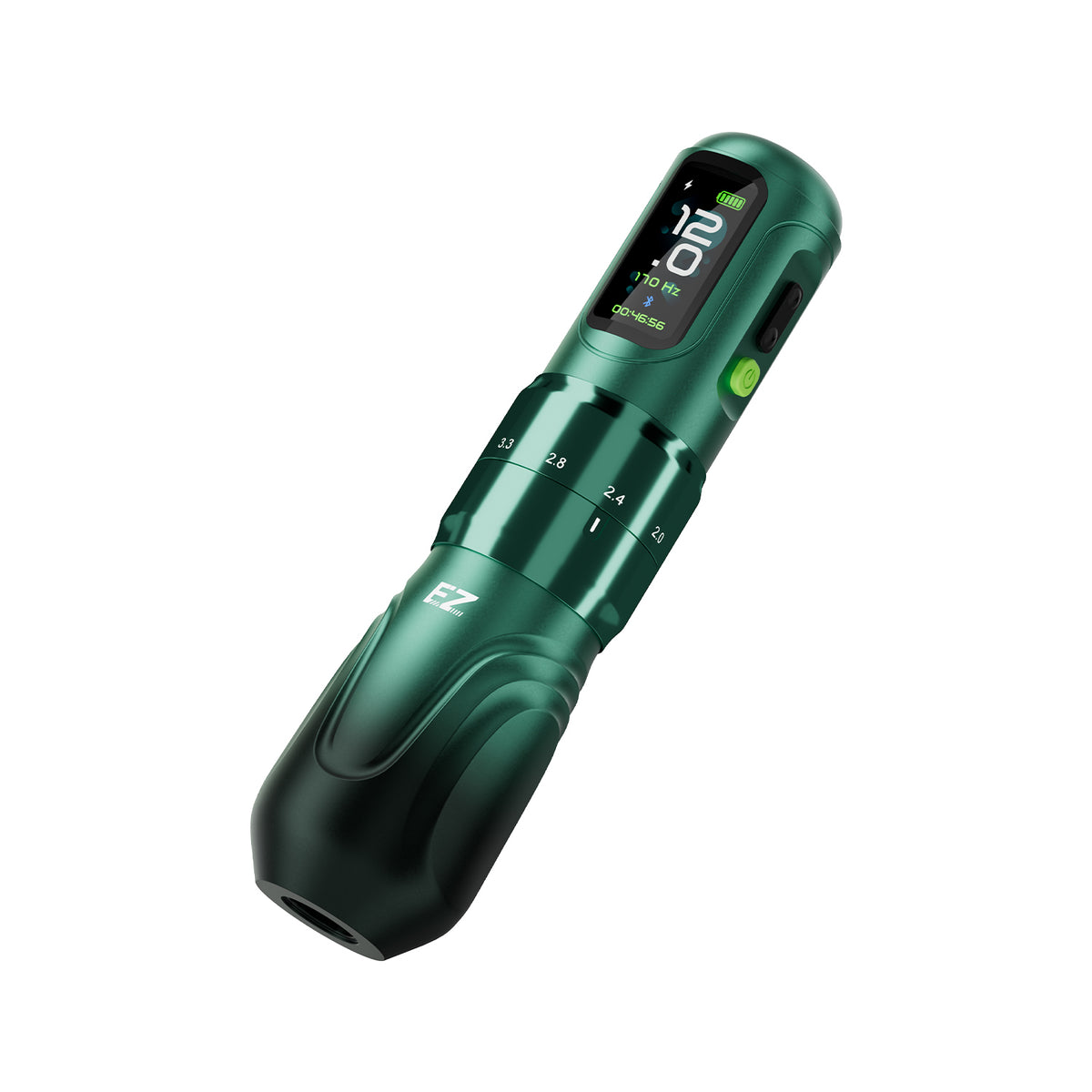 EZ P6 Green Gradient tattoo pen adjustable stroke view