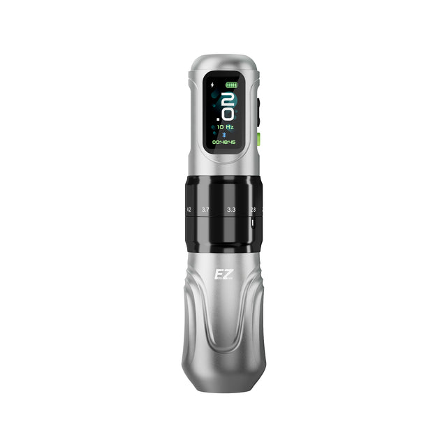 EZ P6 wireless tattoo pen Silver Gradient professional machine