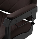 Gabbiano barber chair Bruno with black frame Brown - BVShop