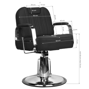 Gabbiano black stern barber chair - BVShop