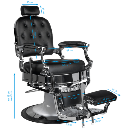 Gabbiano Ernesto barber chair in black - BVShop