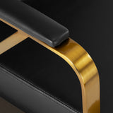 Gabbiano hairdressing chair Genua gold black - BVShop
